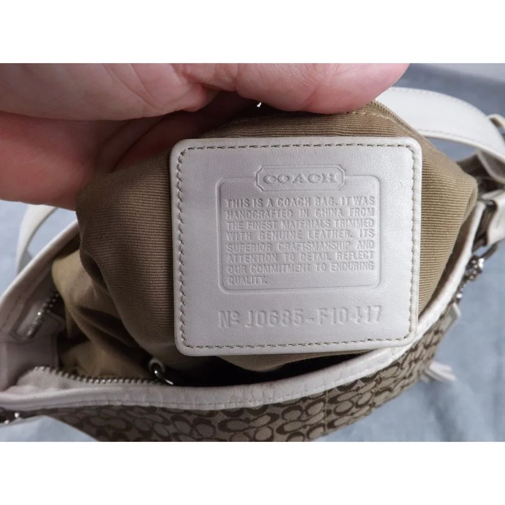 Coach Signature Leather Canvas Crossbody Bag Vintage Brown/Cream J0685-F10417 - Picture 16 of 16